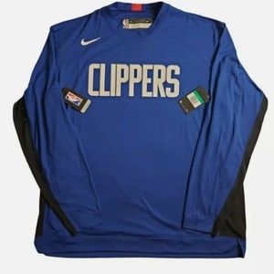 Nike NBA Dri-Fit Los Angeles Clippers Long Sleeve Shirt Men's Size XL-TALL